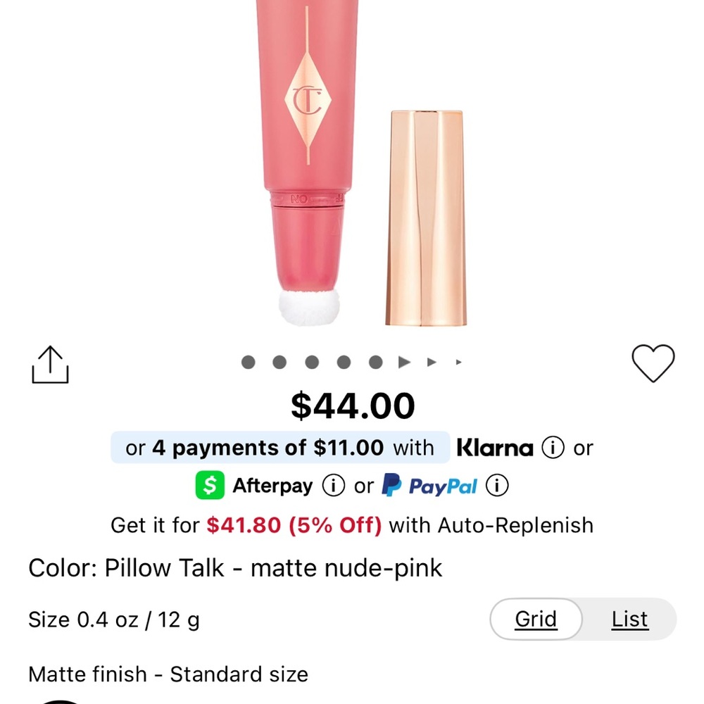 Charlotte Tilbury Pillow Talk Matte Lipstick - Nude Pink